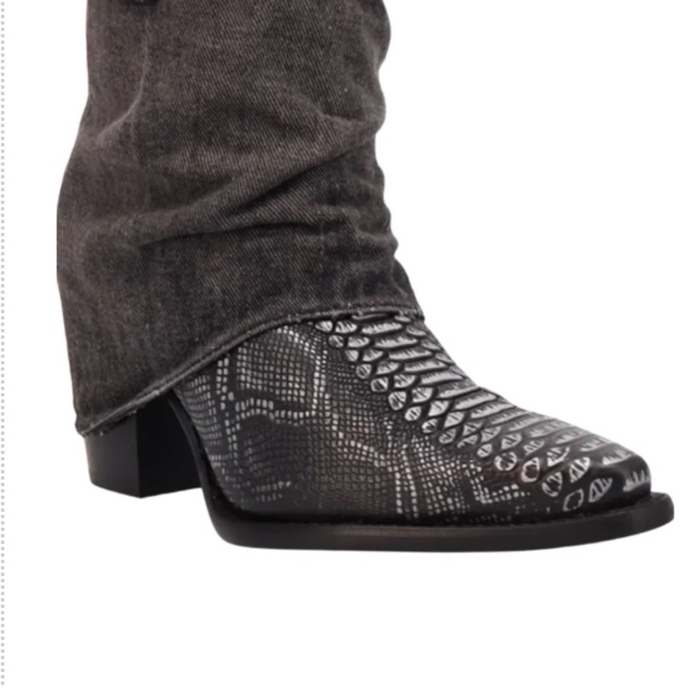 Dingo Denim Dream Black Snakeskin Western Boots